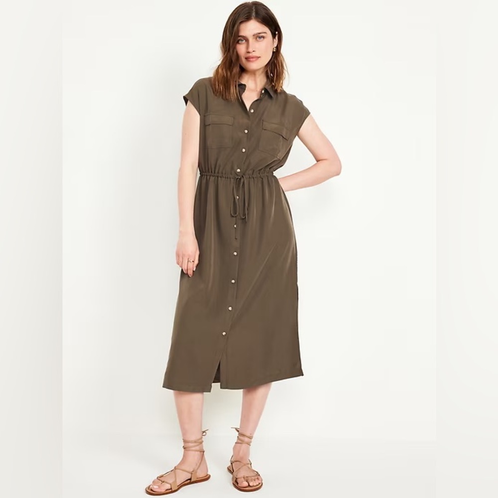 Old Navy Waist-Defined Utility Shift Dress